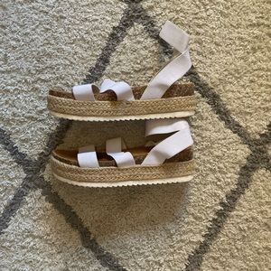 Steve Madden | Kimmie Espadrille Sandal Women's Shoes in White | Size 9